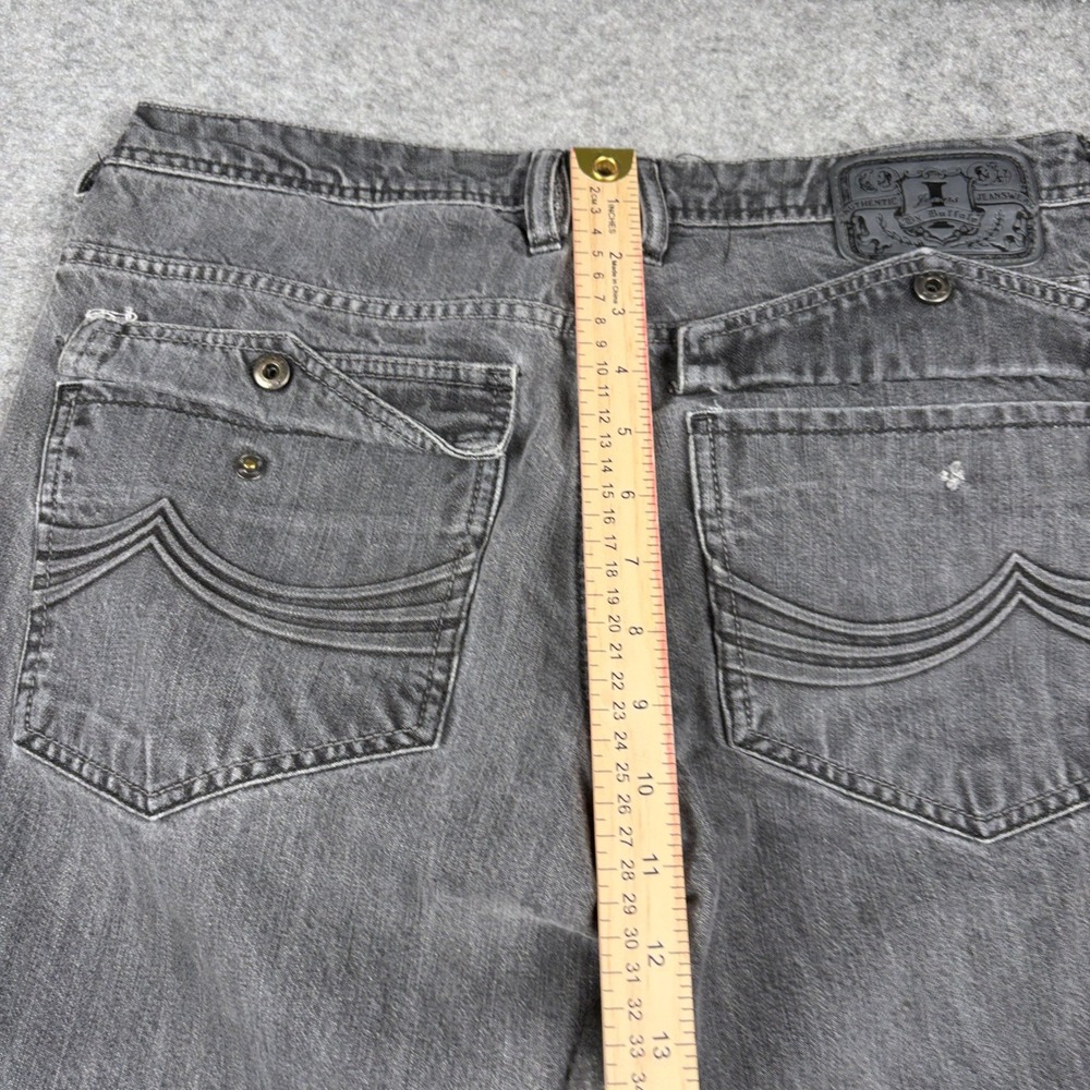 Buffalo David Bitton Daran Jeans Mens 30x32 Slim Straight Grey Faded Distressed - Picture 13 of 16